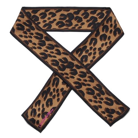 louis vuitton silk stephen sprouse leopard bandeau scarf marron|Louis Vuitton silk scarves.